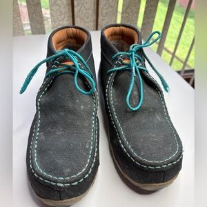 Twisted X Women's Work Chukka Driving Moc Dark Teal Turquoise Size 9